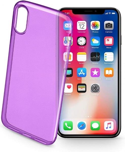 CELLULAR LINE Custodia cover per iPhone X ultra slim Cellular Line Color Case viola